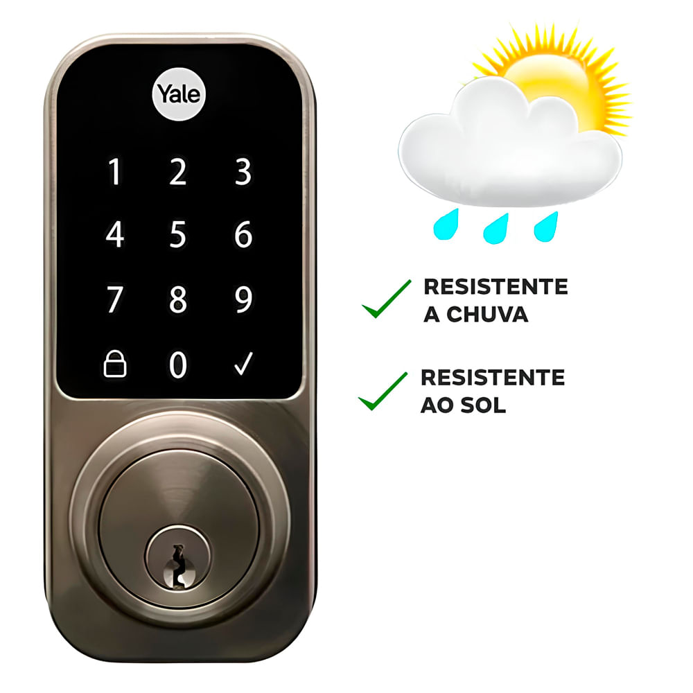 Fechadura Digital Ydd 120 Trinco Tubular Yale 59829_0